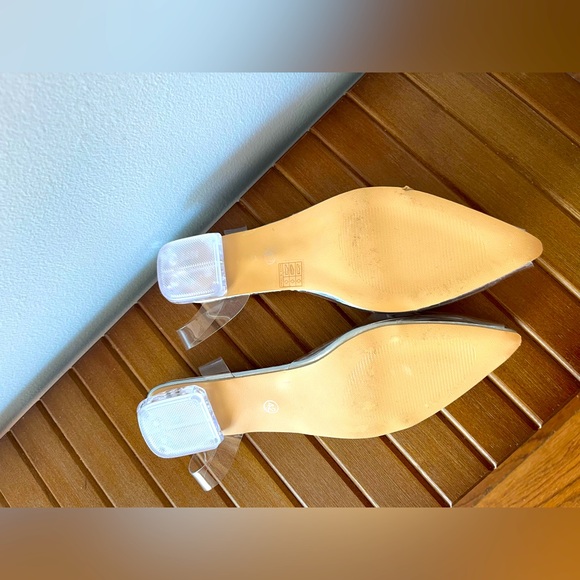 Clear peep toe sling back flats. - Picture 3 of 4